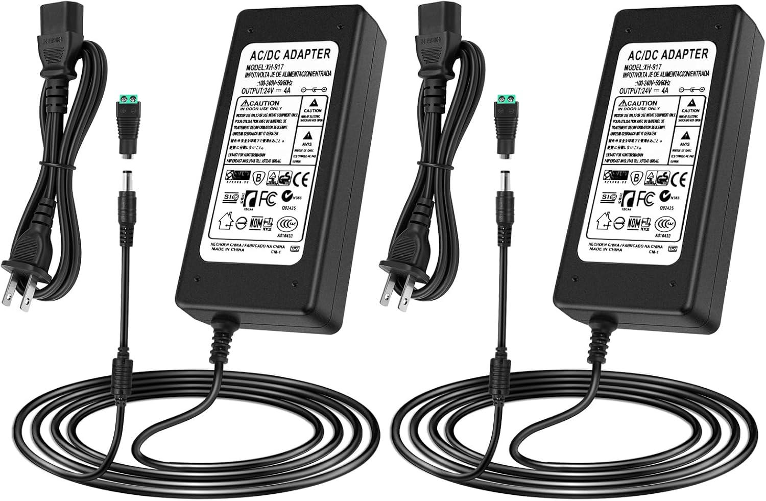 Adaptateur d'alimentation de bureau CC 24 V 60 W–120 W, entrée CA 100–240 V, transformateur de commutation avec prise US — pour bandes LED, imprimantes 3D, vidéosurveillance et appareils électroniques