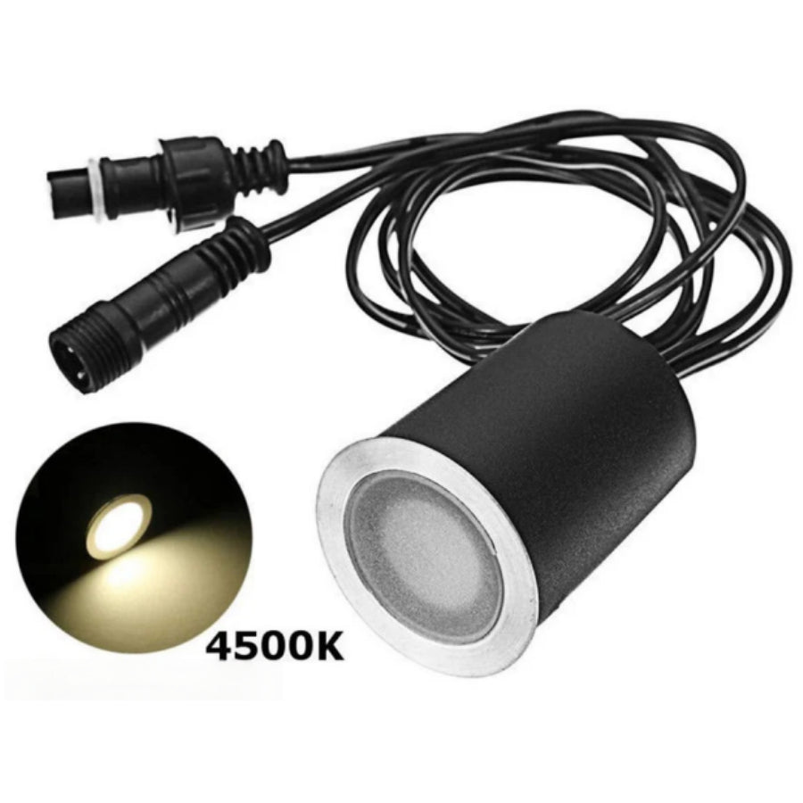 10/16-Pack Recessed LED Deck Lights – 0.6W Each | Warm White / Natural White  | AC100–265V Input with Power Adapter | US / EU / UK / AU Plug Options | IP67 Waterproof Inground Step Lights Kit for Deck, Garden, Yard, Stairs & Pathway Lighting