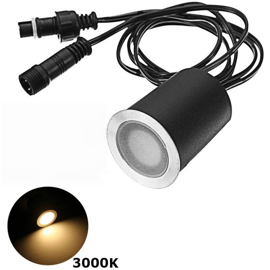 10/16-Pack Recessed LED Deck Lights – 0.6W Each | Warm White / Natural White  | AC100–265V Input with Power Adapter | US / EU / UK / AU Plug Options | IP67 Waterproof Inground Step Lights Kit for Deck, Garden, Yard, Stairs & Pathway Lighting