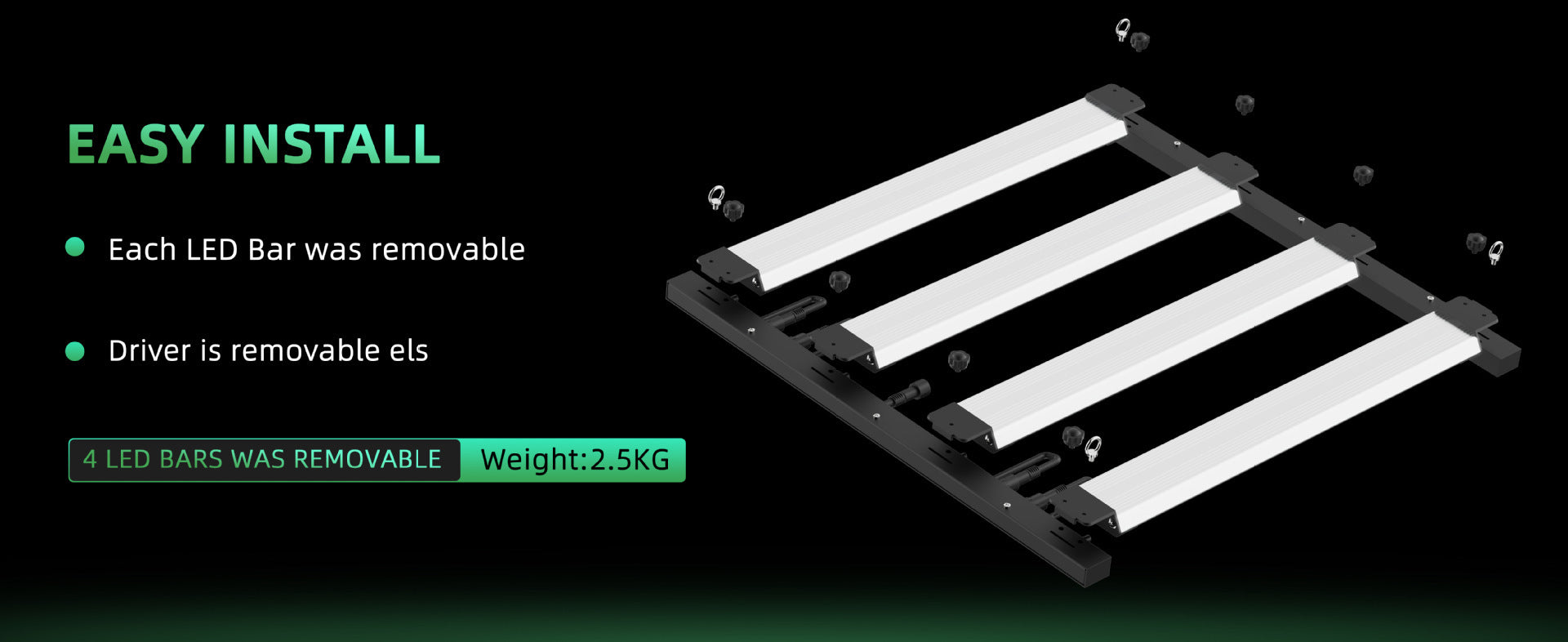 Detachable LED Grow Light - 150W / 200W | Modular & High-Uniformity Full Spectrum | Knob / Remote Control | 0-10V Dimming | AC85 - 264V | Included Hanging Rope, Dimmable Driver | Plant Grow Light for Seedling, Veg & Bloom | US / EU / UK / AU Plug