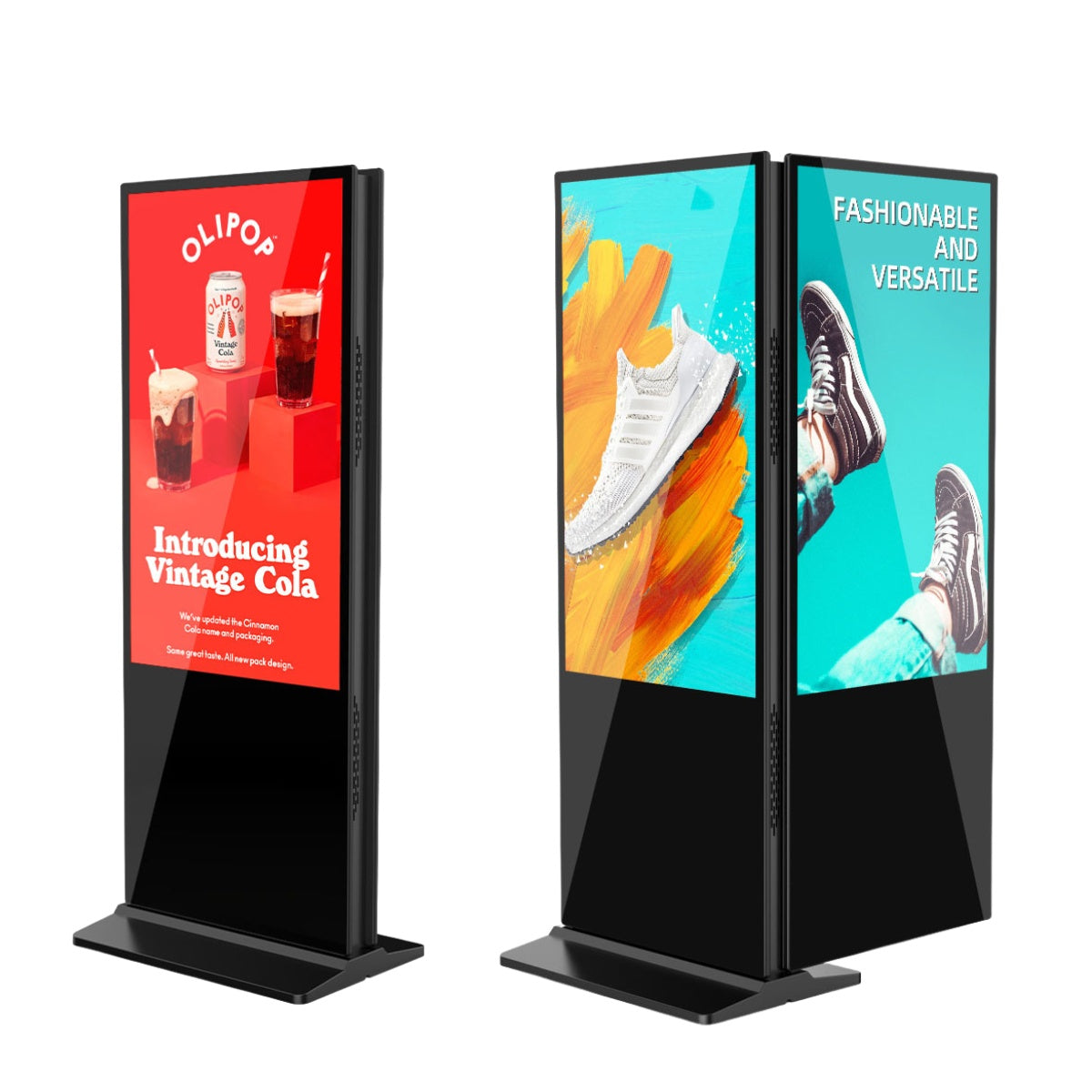 55‘’ Double-Sided Indoor Movable LCD Digital Signage Display | Android RK3568 2GB+32GB | Non-Touch | CMS Preinstalled