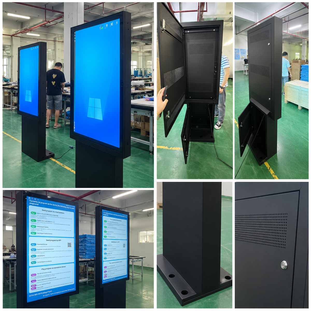 2500-Nit IP66 Outdoor High-Brightness LCD Digital Signage Display | Single Screen | 32–86 Inch | Optical Bonding | Wall-Mount or Floor-Standing | Optional Touchscreen