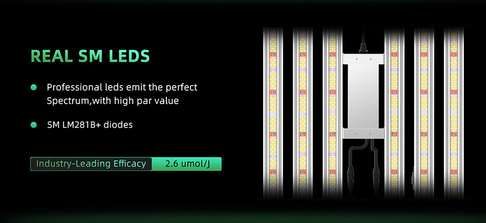 ES Series Foldable Commercial LED Grow Light  240W / 360W / 480W / 720W – Full Spectrum, Foldable Bar Design