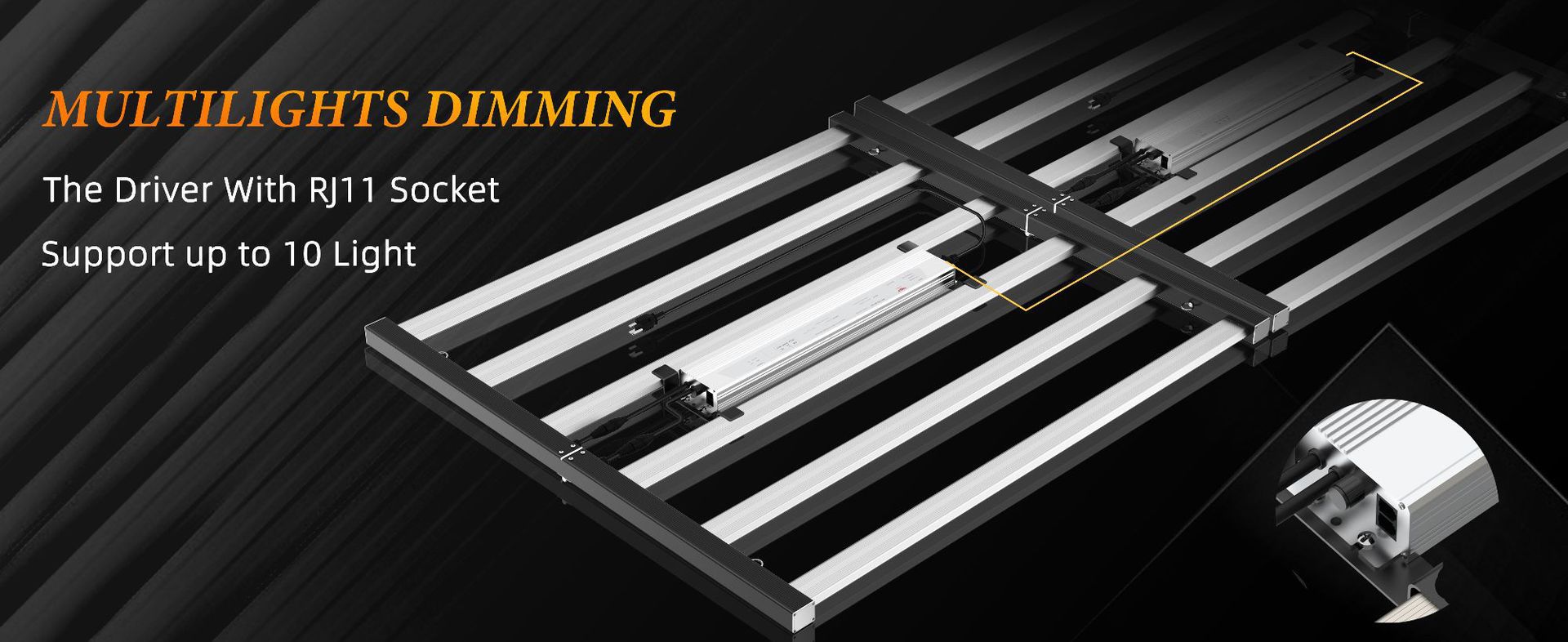 ES Series Foldable Commercial LED Grow Light  240W / 360W / 480W / 720W – Full Spectrum, Foldable Bar Design