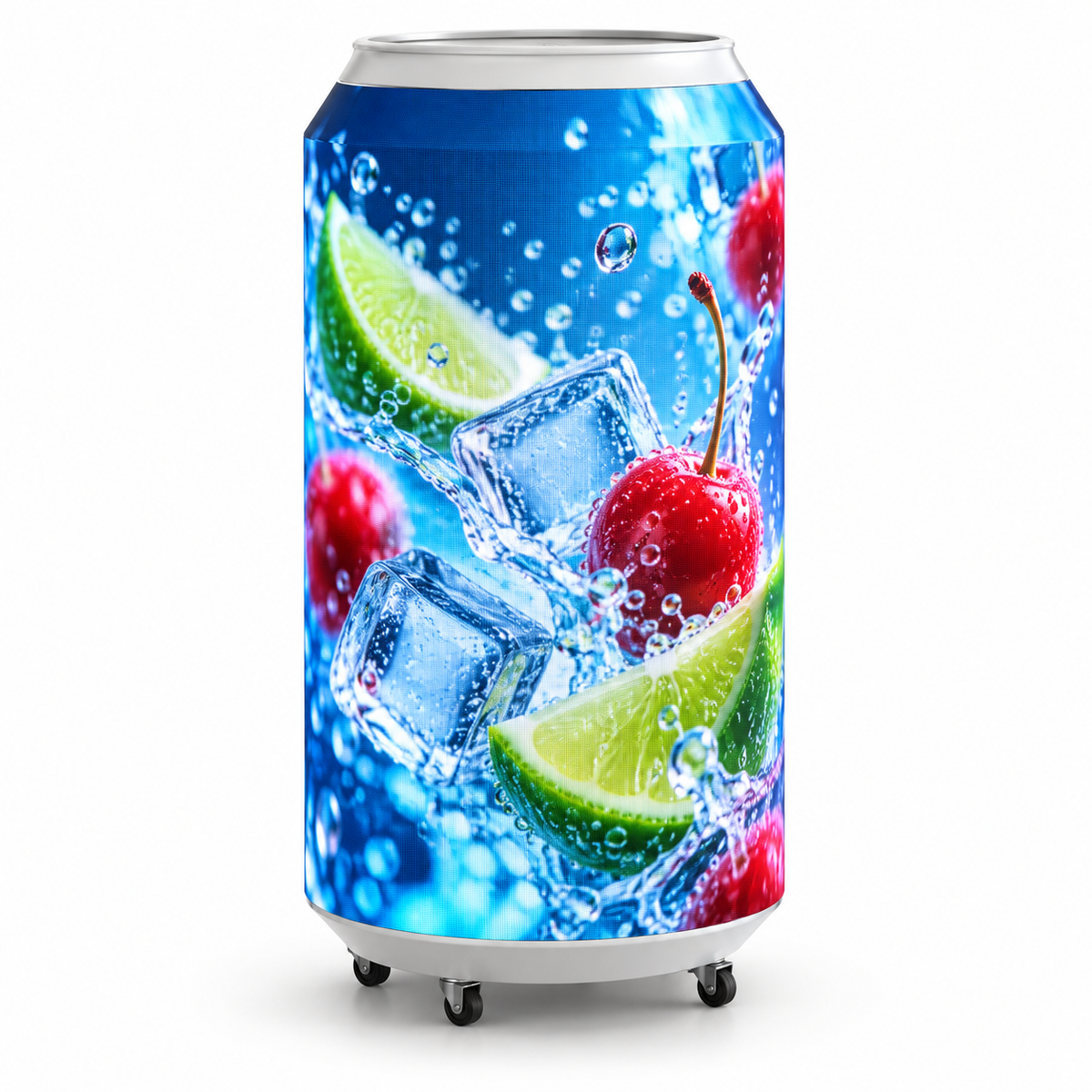 Indoor Can-Shaped LED Advertising Display | P1.86 / P1.875 / P2, GOB Surface, NovaStar Control & Custom Sizes