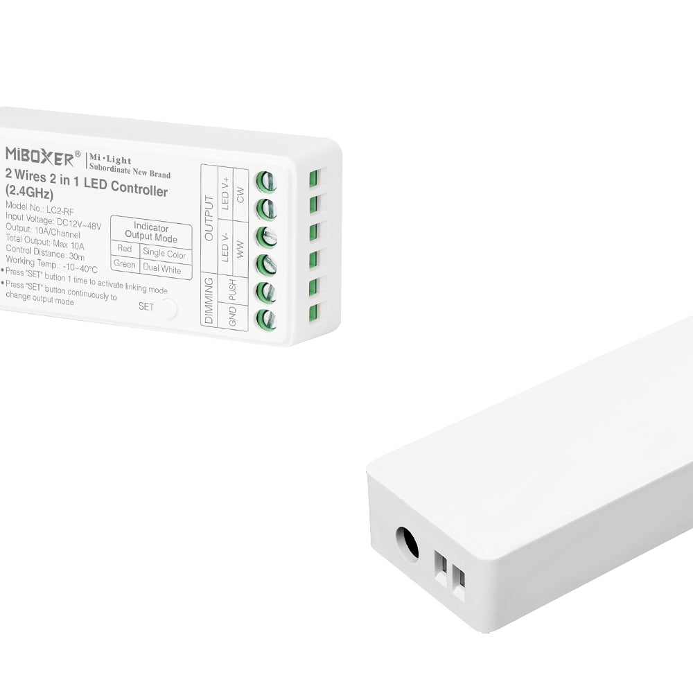MiBoxer LC2-RF 2 Wires 2 in 1 LED Controller (2.4GHz)