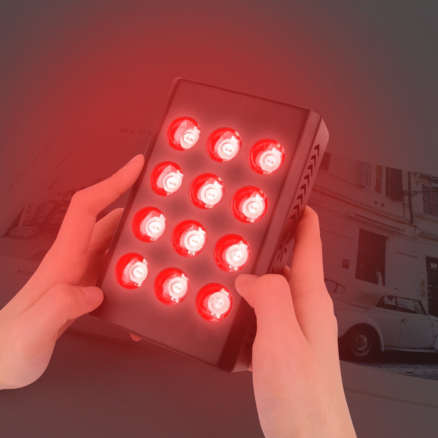 MINI60 Rotes Therapielicht, wiederaufladbar, tragbar, rotes LED-Licht mit zwei Chips