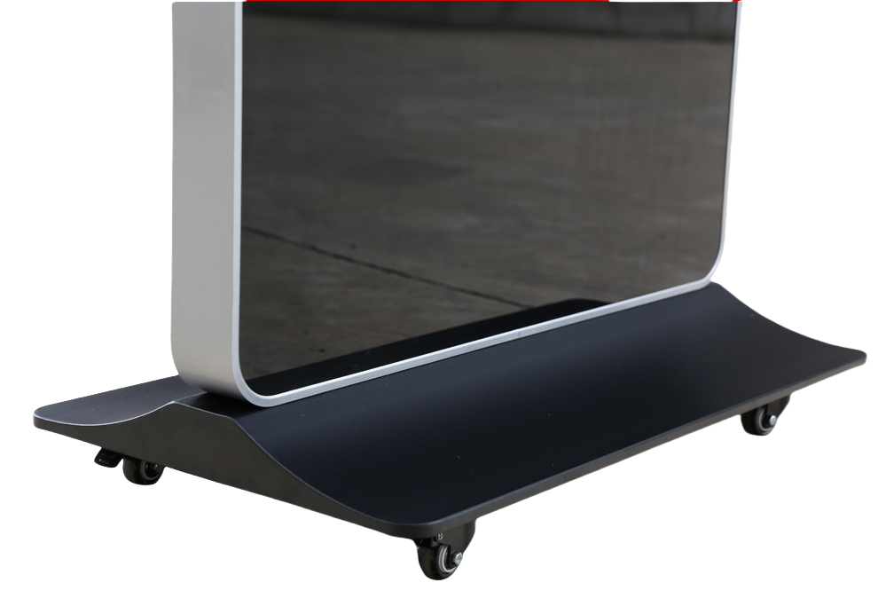 65'' LCD Digital Signage, Free Standing LCD Digital Poster Kiosk, No Touch, Single Sided, Android OS, Caster Wheels
