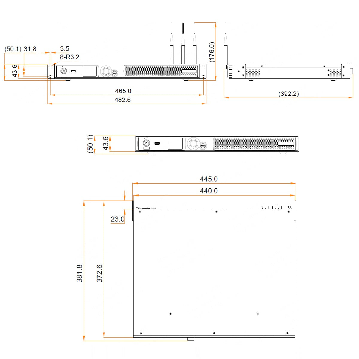 Novastar TU4K Pro LED Playback Control Processor 13 Million Loading Capacity Intelligent Control Solution