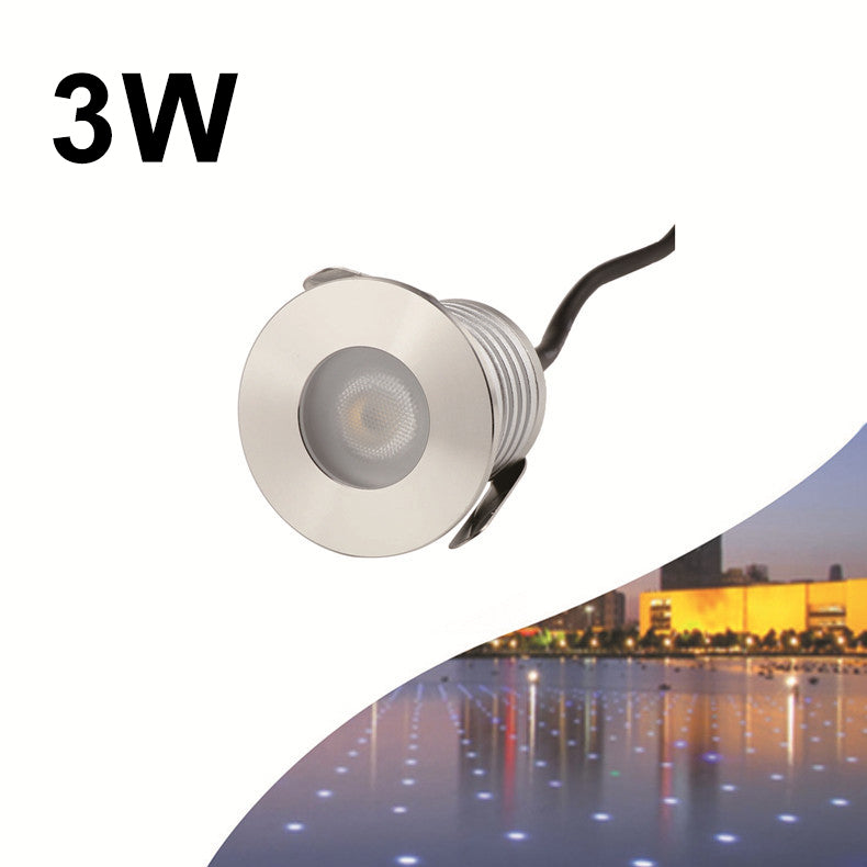 3W Single LED Underwater Lights – IP68 Waterproof | DC 12V / 24V Low Voltage | 304 Stainless Steel Round Submersible Lights | Warm White / Neutral White / Cool White for Pool, Fountain & Garden Landscape Lighting | 8 / 10-Pack