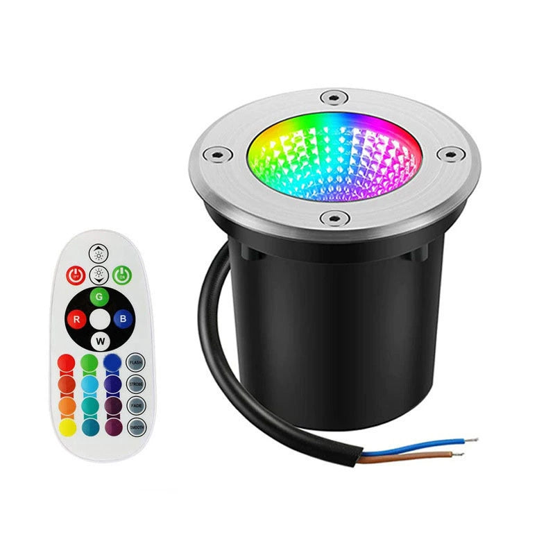 Low Voltage RGBWW Inground LED Well Lights – 3W /5W | RGB + 3000K Warm White | DC 12V–24V | IP65 Waterproof | Outdoor Landscape & Ground Lighting for Garden, Yard & Driveway | 6 / 8-Pack