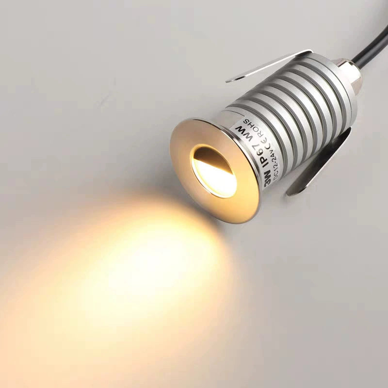 8/10-Pack Low Voltage LED Step Lights – 1W / 3W | 45° Beam Angle | 3000K / 4000K / 6000K Optional | DC12–24V | IP67 Waterproof Stainless Steel Inground Lights with Anti-glare Half Moon Lens for Deck, Pathway & Stair Lighting