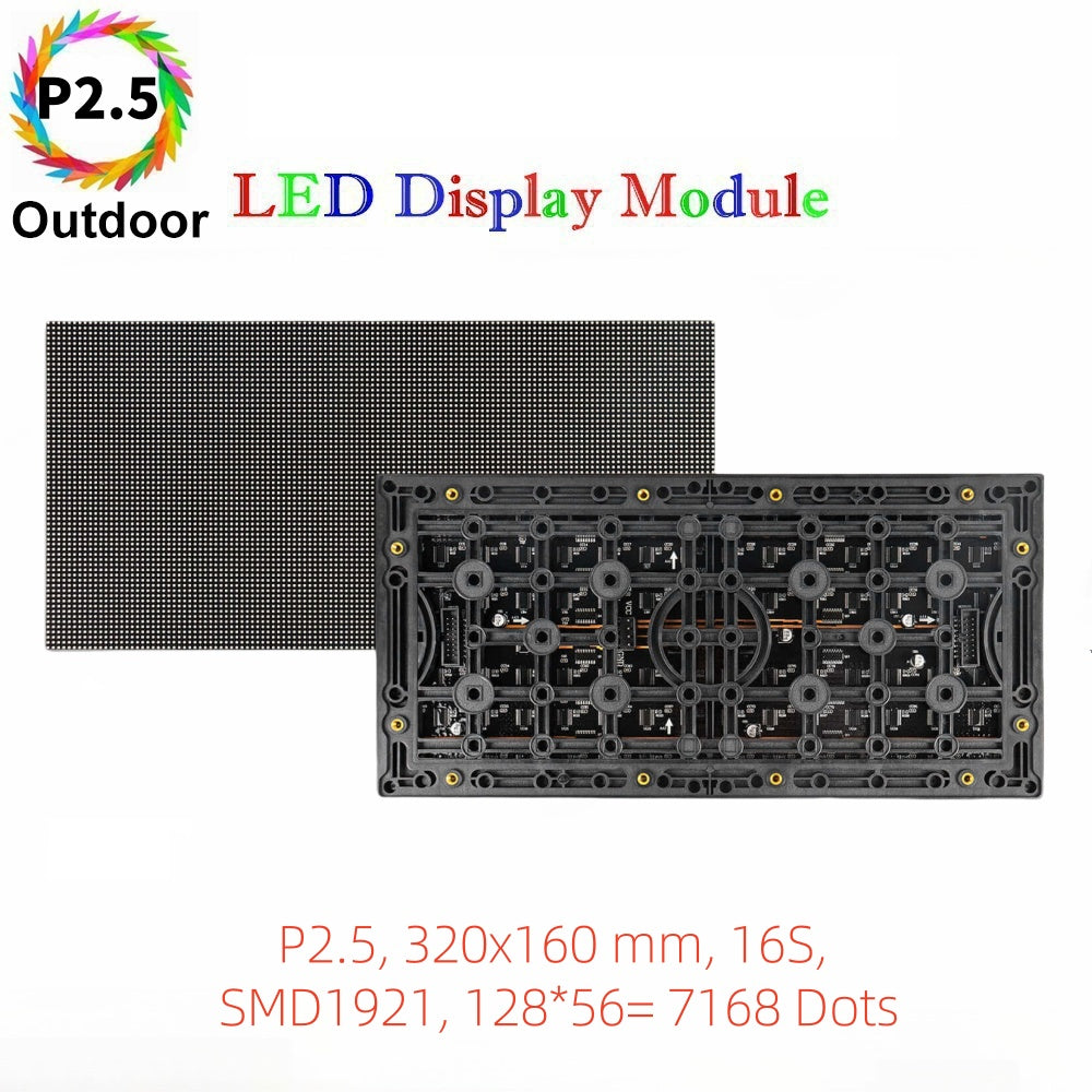 M-OD2.5L P2.5 Outdoor LED Display Module, Full RGB 2.5mm Pixel Pitch LED Panel in 320*160mm with 8192 dots, 1/16 Scan, 5000 Nits  for Outdoor LED Display Screen