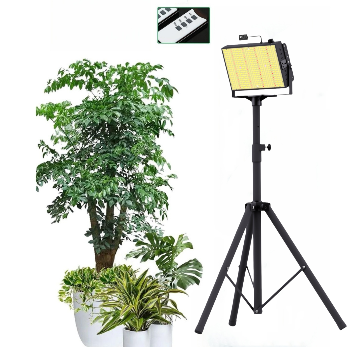 GP-Plus Series Professional Full Spectrum LED Grow Light - 100W / 150W / 200W / 300W / 400W | Remote Control | 3.5×3FT – 6×5FT | VEG & Bloom Dual Mode | 0–10V Dimming | AC110 – 220V | Daisy Chain | Silent Fan | Hanging Rope | US / EU / UK / AU Plug