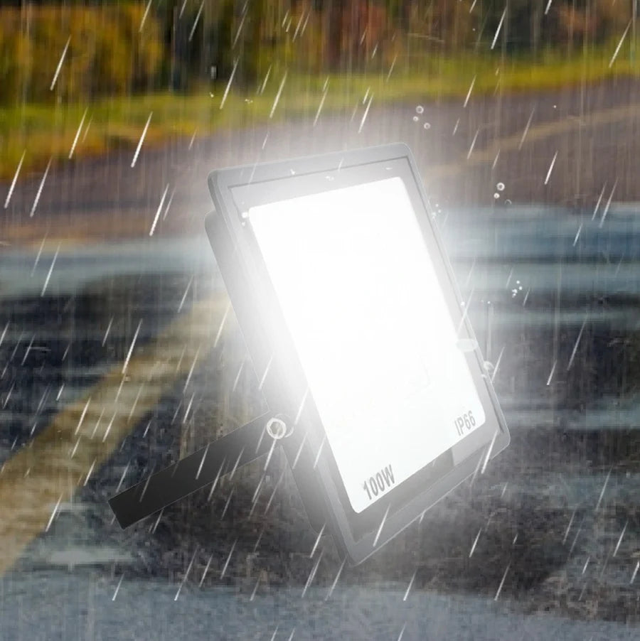 FL-E Series Waterproof LED Flood Light Outdoor – IP66 | 10 - 300W | Warm White/ Cool White | High Brightness SMD2835 Security Floodlight, 90–100LM/W | Aluminum Housing | Black Body | Hardwired Connection (No Plug)  | 2 / 10-Pack