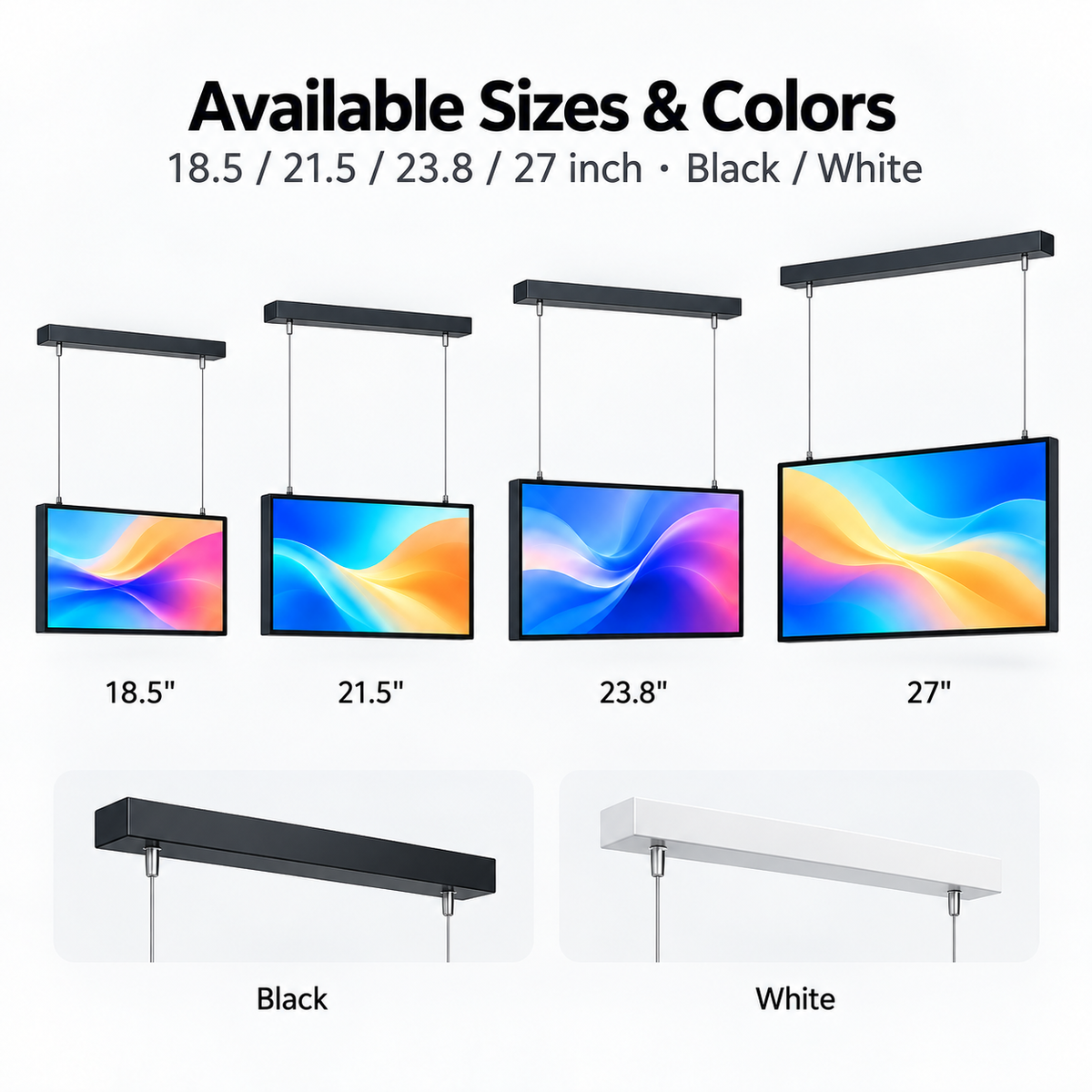 32" einseitiges 2500 Nits High Bright LCD-Fensterwerbedisplay, Android RK3568 2G+32G, ohne Touch, Cloud/APP/USB, Wandmontage/Bodenständer/Hängemontage