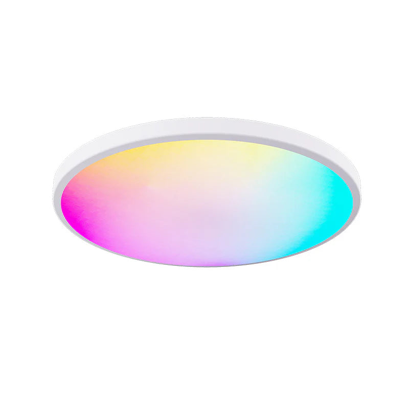 2 Pack 24W 12'' Smart RGBCW Ceiling Light Fixtures RGB Color Changing, 2700K-6500K Adjustable with Dimmable Brightness, Compatible with Alexa/Google Home/APP Control WiFi Light for Bedroom/Kid's Room/Party