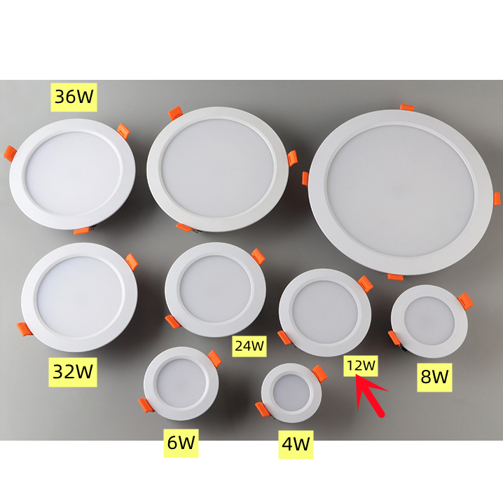 4 Pack RGBW Super Bright Modern Recessed LED Lighting 12W/24W 24V White Round Embedded LED DownLights Aluminum Indoor Ceiling Downlight Hotel Lighting Bar Lighting Dancing Room Lighting Restaurant Lighting
