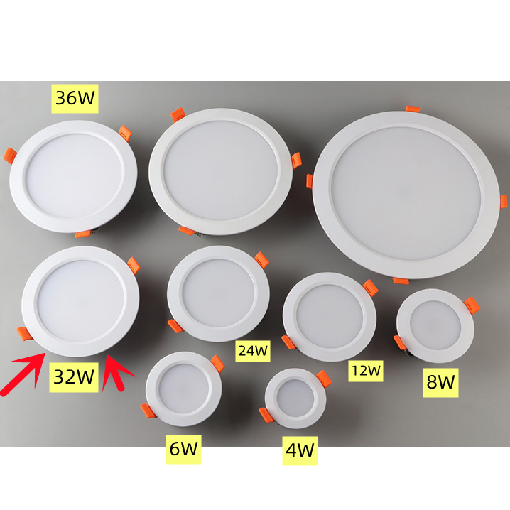 4 Pack RGBW Super Bright Modern Recessed LED Lighting 32W 24V White Round Embedded LED Downlight Aluminum Indoor Ceiling Downlight Hotel Lighting Bar Lighting Dancing Room Lighting Restaurant Lighting