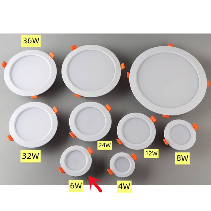 4 Pack RGBW Super Bright Modern Recessed LED Lighting 6W/8W 24V White Round LED Embedded Panel Lights Aluminum Indoor Ceiling Downlight Hotel Lighting Bar Lighting Dancing Room Lighting Restaurant Lighting