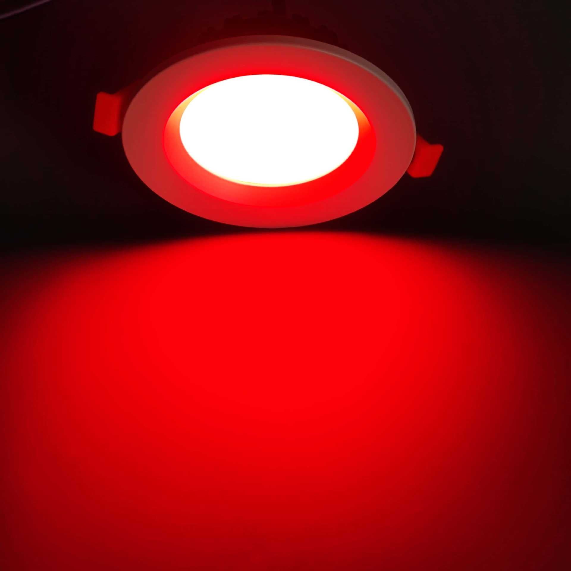4 Pack RGBW Super Bright Modern Recessed LED Lighting 4W 24V White Round LED Embedded Panel Lights Aluminum Indoor Ceiling Downlight Hotel Lighting Bar Lighting Dancing Room Lighting Restaurant Lighting