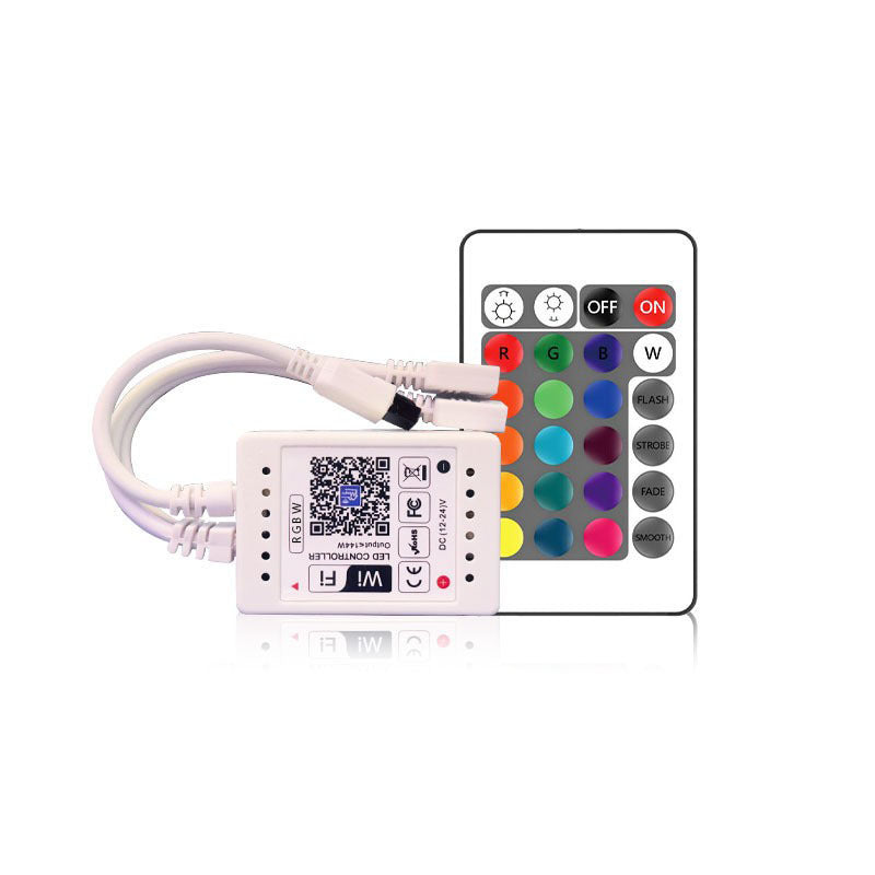 WiFi RGB/RGBW LED Strip Controller – DC5V-24V | WiFi App Control with Optional 24-Key Remote | For LED Strips