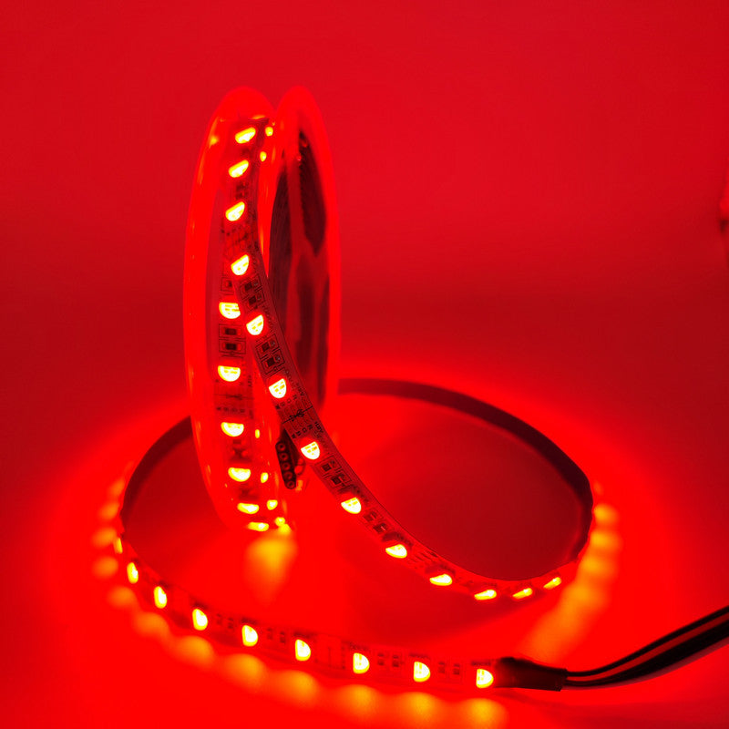 RGBW / RGBWW LED Strip Light | 12V/24V DC | 4-in-1 SMD5050, 60 LEDs/M | 5M (16.4FT) Roll | 12mm White PCB | IP00/IP65/IP67 Options | Strip Only & Complete Kit
