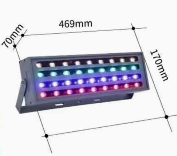 RGBW Rainbow Outdoor LED Flood Light, IP66 Waterproof Landscape Spotlight, 30W / 50W / 100W, AC 86–265V, Adjustable Bracket