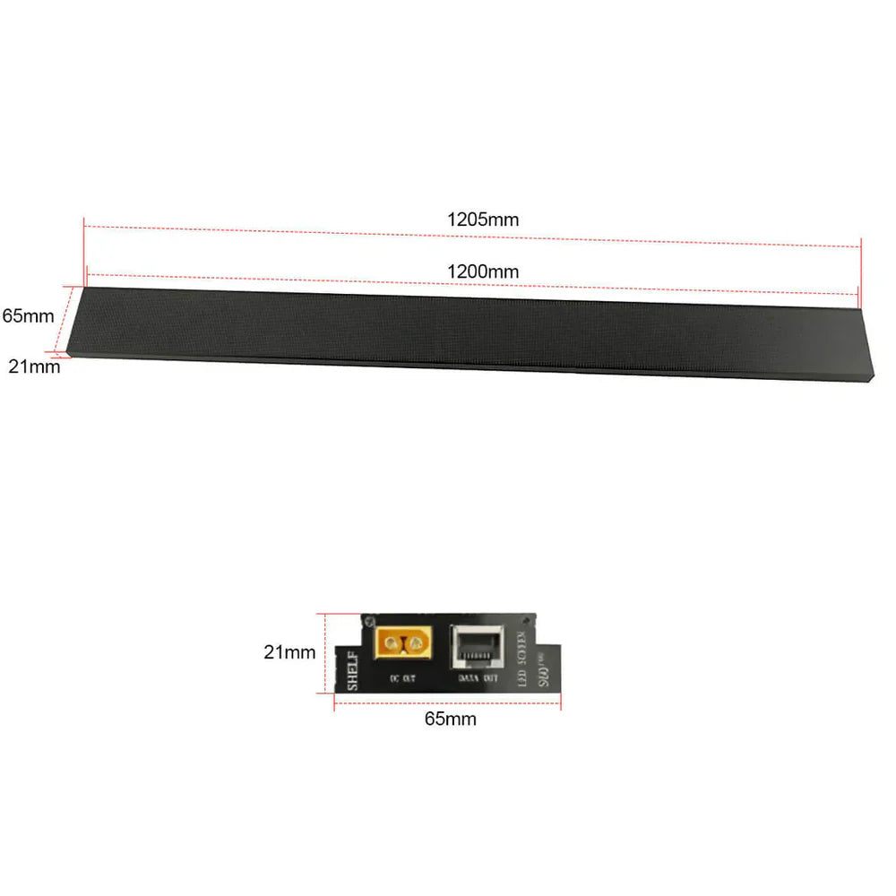 4er-Pack LED-Anzeigestreifen für Regale P1.25 | P1.875 60 mm (2,36 Zoll) hohe digitale Preisanzeige für Geschäfte