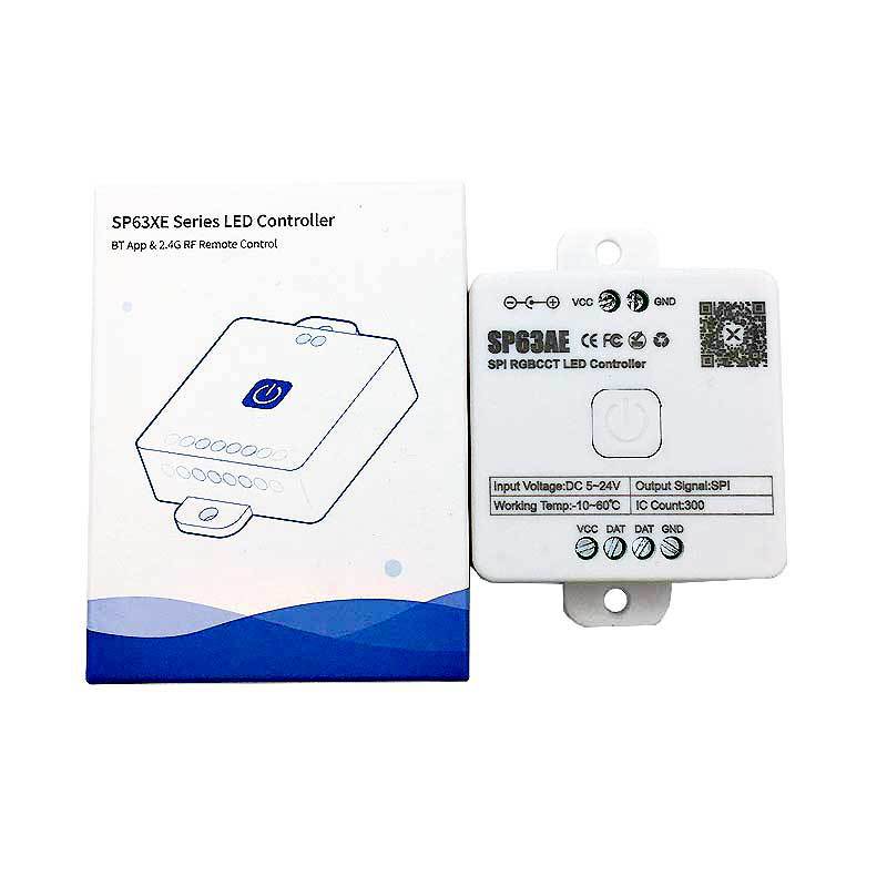 SP63X SPI Bluetooth Music LED Controller Series – DC5V-24V | APP + Music Control | For Addressable LED Strips & LED Lights (iOS/Android)