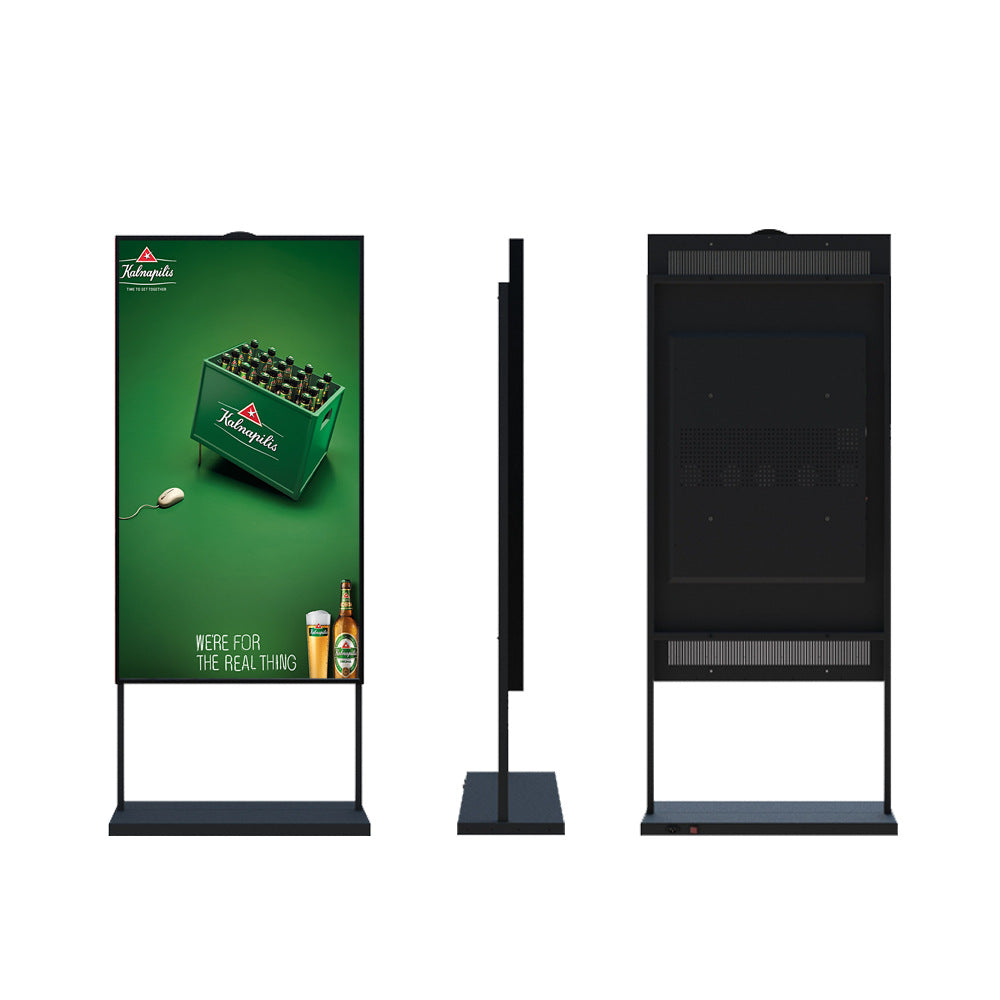 65" einseitiges 2500 Nits High Bright Window LCD-Posterdisplay, Android RK3568 2G+32G, ohne Touch, Cloud/APP/USB, Wandmontage/Bodenständer/Hängemontage