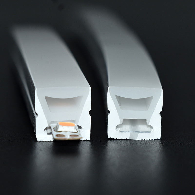 1M/5M/10M/20M Pack of T1010 LED Neon Light Housing Kit with End Caps and Mounting Clips, Flexible Neon Channel Fit for 6mm Wide LED Strip Lights