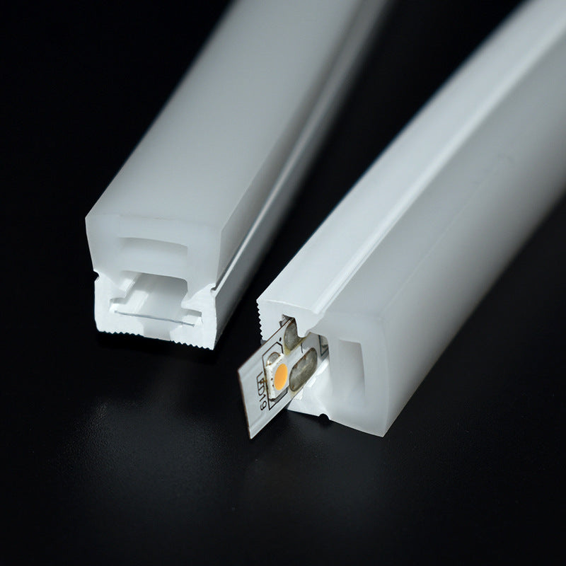 1M/5M/10M/20M Pack of T1212 3 Sides Postive Lighting Flexible LED Neon Light Housing Kit with End Caps and Mounting Clips Fit for 8mm Wide LED Strip