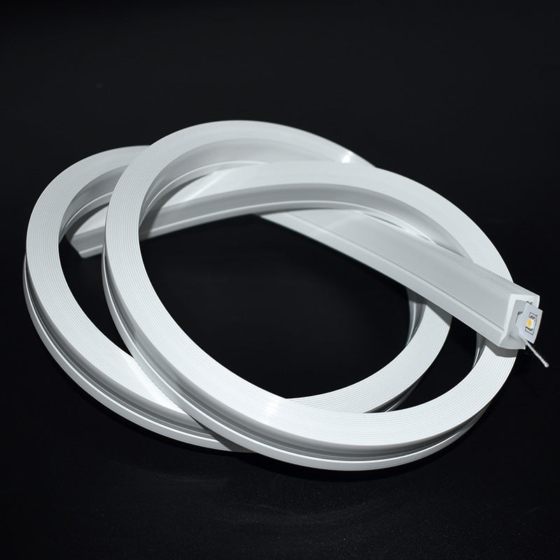 1M/5M/10M/20M  Pack of T1220 3 Sides Edge Lighting LED Neon Light Housing Kit with End Caps and Mounting Clips, Flexible Neon Channel Fit for 10mm Wide LED Strip Lights