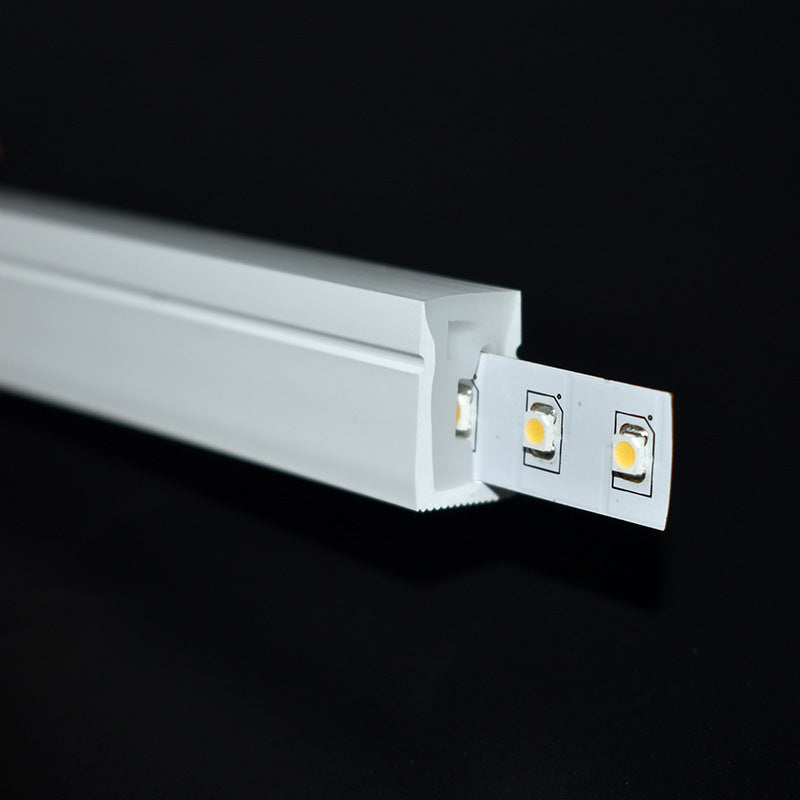 1M/5M/10M/20M Pack of T1220 One Face Edge Lighting LED Neon Light Housing Kit with End Caps and Mounting Clips, Flexible Neon Channel Fit for 12mm Wide LED Strip Lights
