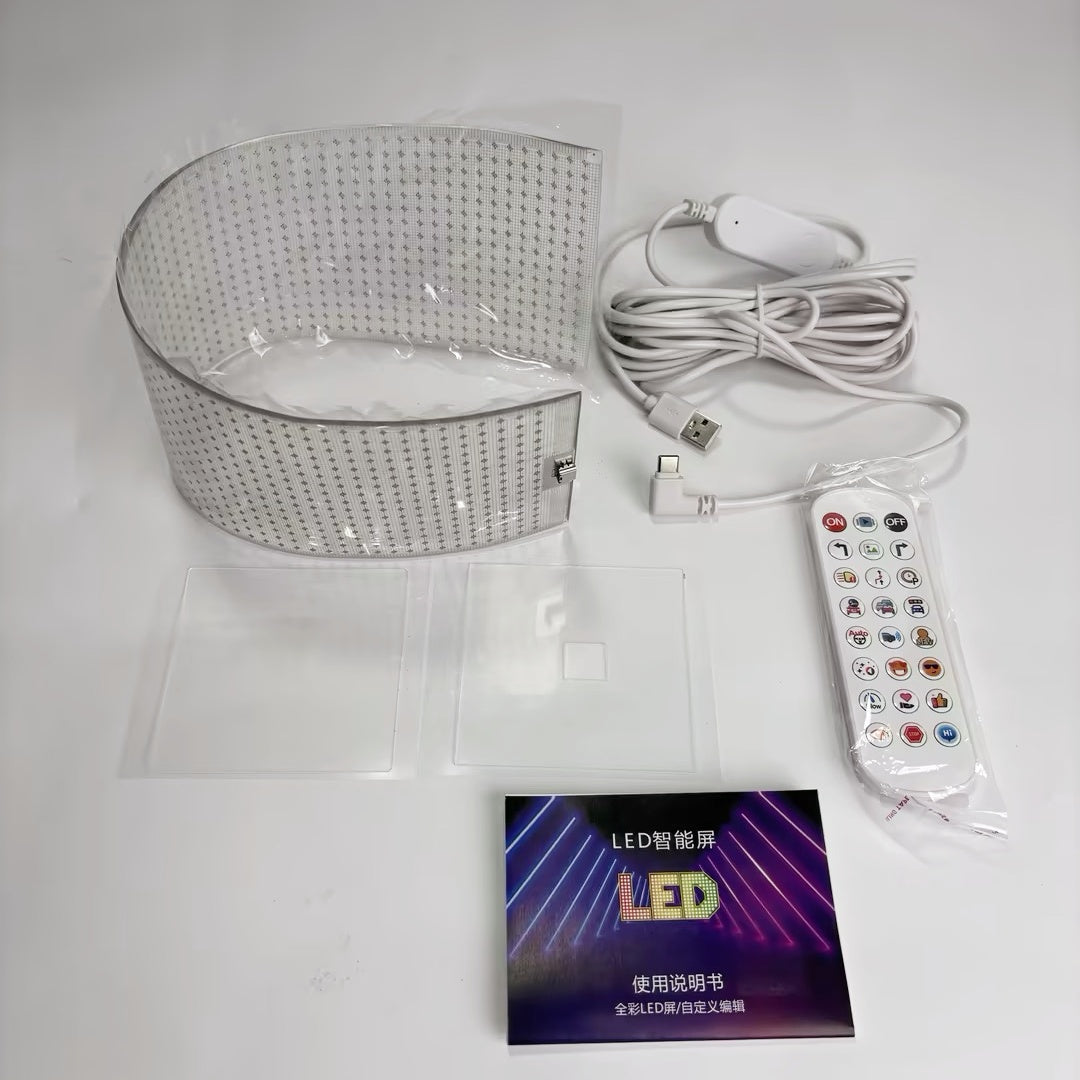 Transparent Flexible LED Matrix Panel – 64x16 RGB Pixel Smart Programmable LED Scrolling Sign LED Display for Car Rear Window & Store Glass