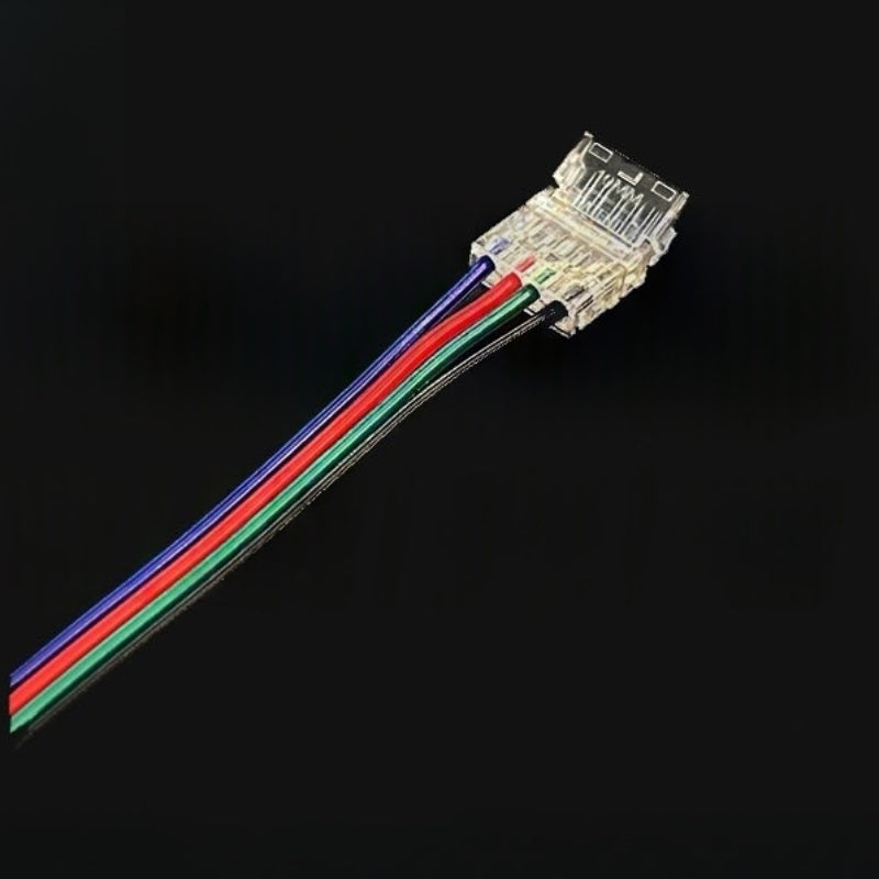 10 Packs Solderless LED Strip Connector, Transparent Track Lighting Connectors for 8mm 10mm RGB Color LED Strip Light