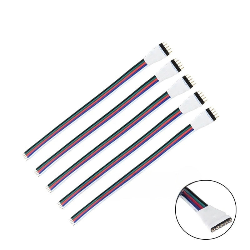 Lot de 10 connecteurs de bande LED RGBW 12 mm 5 broches pour bande LED PCB de 12 mm de large