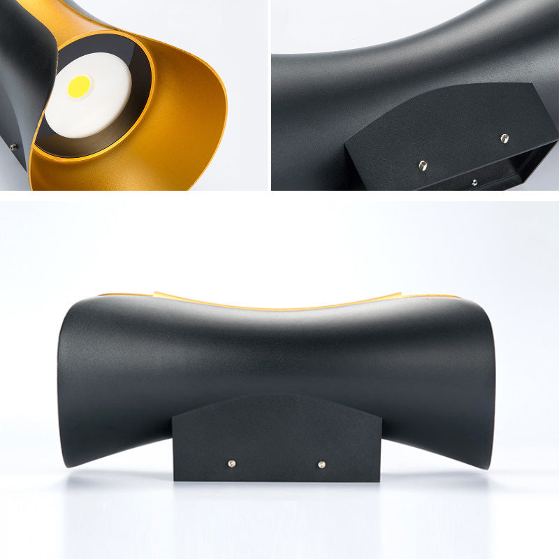 Waterproof LED Wall Light - 6W / 10W / 20W / 30W | 3000K / 6500K | White / Black / Black & Golden / White & Golden | Up & Down Outdoor Wall Sconce for Porch, Garden, Balcony & Indoor Decoration | Aluminum Housing | IP65 | 2-Pack