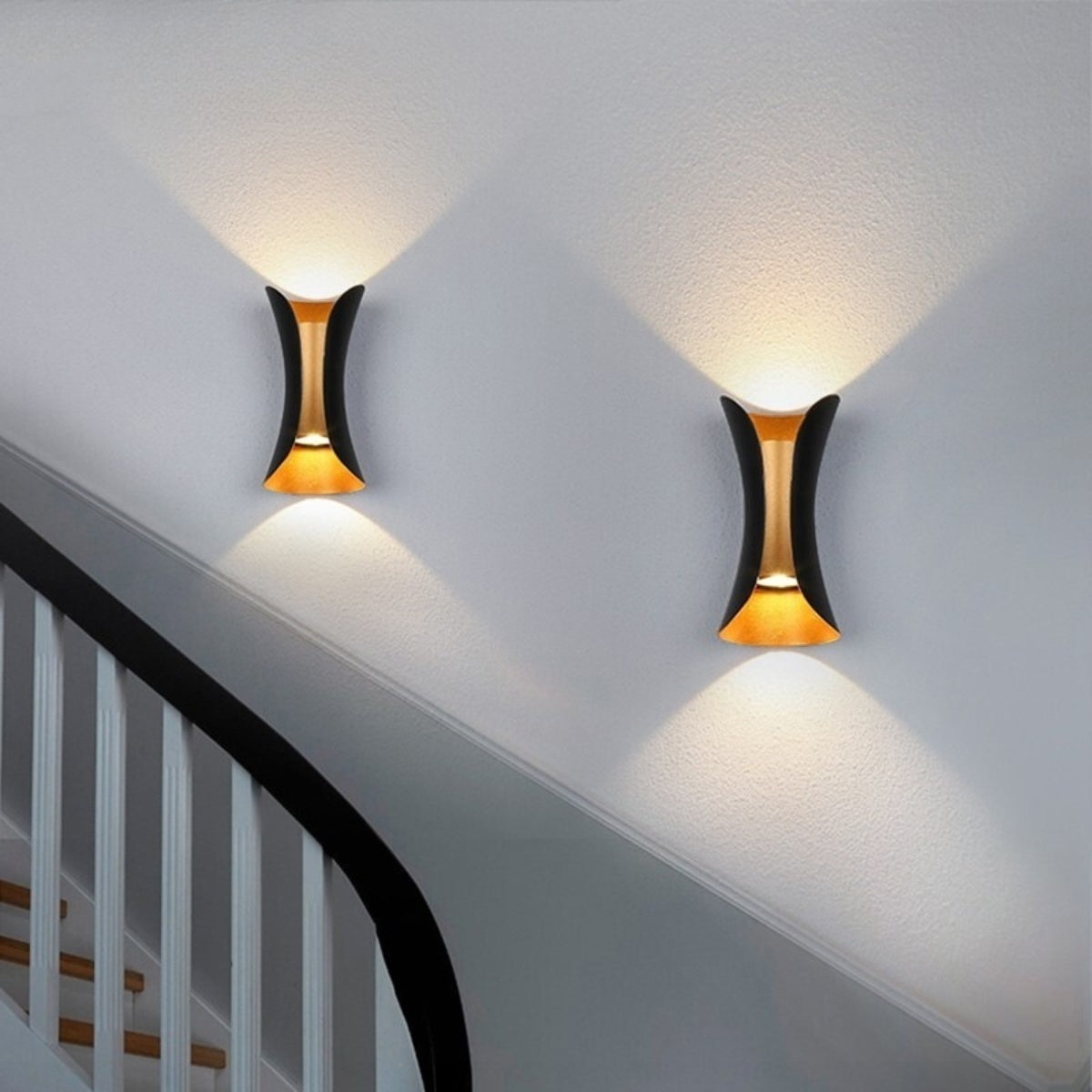 2pcs Pack 6W/10W20W/30W Modern Waterproof LED Wall Light (Aluminum Housing) – Up & Down Outdoor Wall Sconce for Porch, Garden, Balcony, and Indoor Decoration
