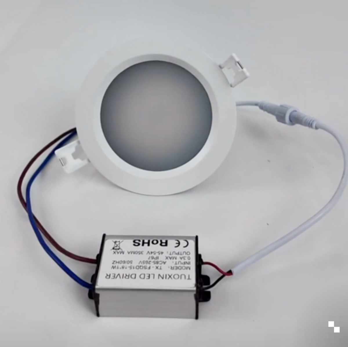 FX-2 Series Waterproof LED Downlight IP65 | 5W / 7W / 12W / 15W  | CRI>80 | 100–240V | Vapor-Proof Ceiling Light for Shower, Sauna & Outdoor Lighting | 1 / 4 / 10-Pack | White Housing | Non-Dimmable