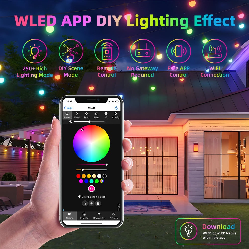 ESP32 WLED IP65 Waterproof Addressable LED Strip Controller | 5V/12V/24V | Single 15A / Dual 20A Output | Music Mic | Home Assistant & Alexa Compatible