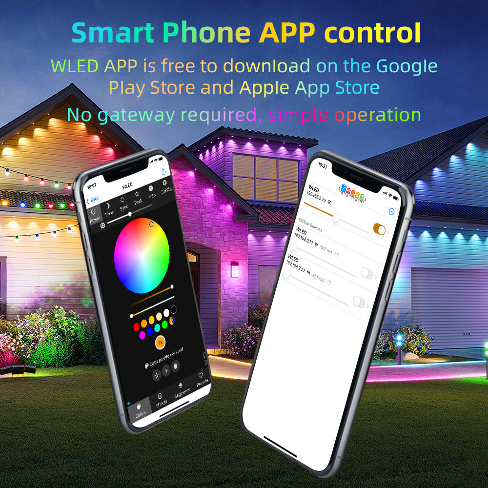 ESP32 WLED IP65 Waterproof Addressable LED Strip Controller | 5V/12V/24V | Single 15A / Dual 20A Output | Music Mic | Home Assistant & Alexa Compatible