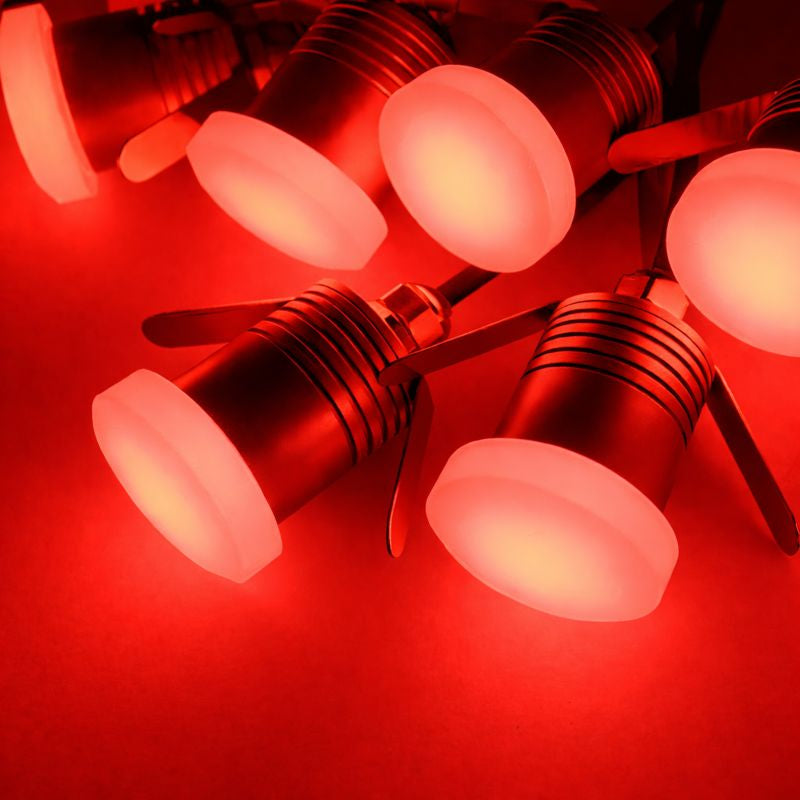 8/10-Pack  Moonlight LED Step Lights – 1W | 3000K / 4000K / 6000K & Red / Green / Blue | DC12–24V | IP65 Waterproof Anti-Glare Inground & Wall Lights