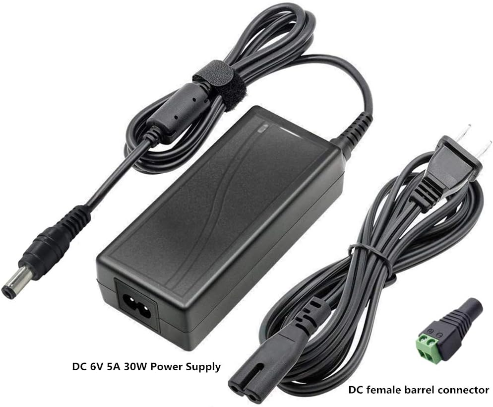 DC 6V Desktop-Netzteiladapter 30W/60W, AC 100–240V Eingang, US-Stecker, Schalttransformator für Elektronik, Router, Spielzeug, DIY-Projekte