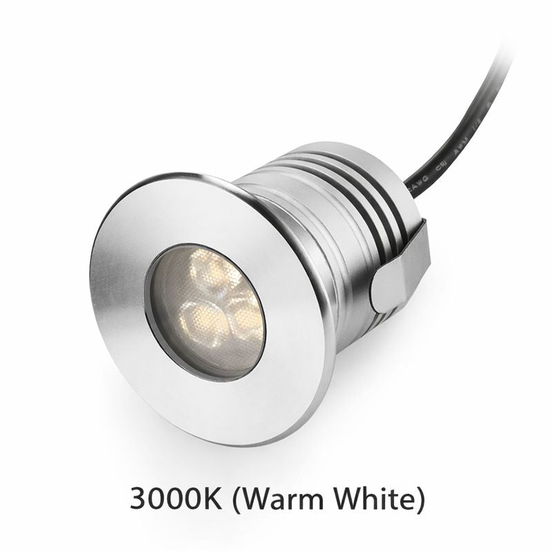 3W 3-LED Underwater Pool Lights – IP68 Waterproof | DC 12V / 24V Low Voltage | Stainless Steel & Aluminum Submersible Lights | Red / Green / Blue / 3000K / 4000K / 6000K for Pool, Fountain & Pond Lighting |  8 / 10-Pack