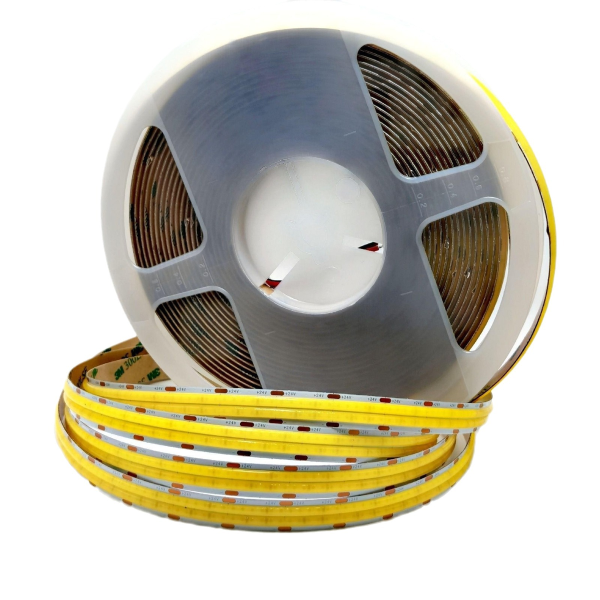 Double Row COB Flexible LED Strip Light - 12V / 24V | 320 / 480 LEDs/M | 3000K / 4000K / 6500K / Red / Blue / Green / Pink / Yellow | 8mm PCB | CRI 90+ | Dot-Free Continuous Lighting | Non-Waterproof | for Cabinets,Kitchen Office Lighting | 5/50M