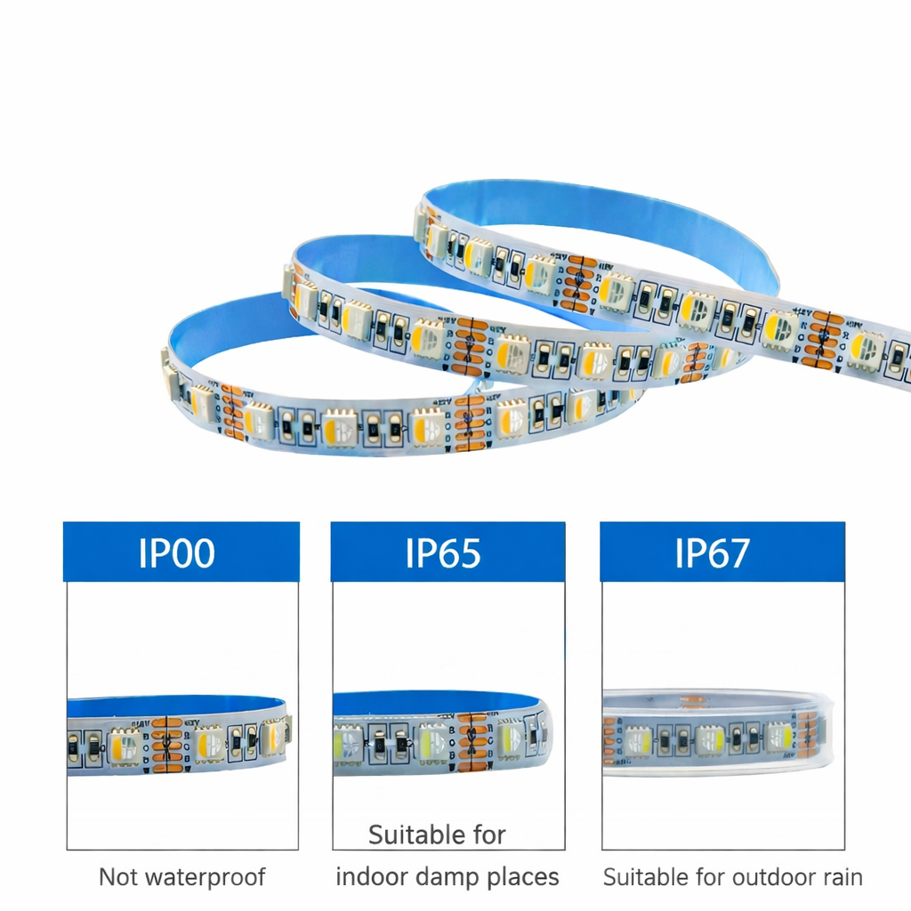 DC12V RGBW/RGBWW LED Strip Light - 10mm PCB | 4-In-1 SMD5050-72 LEDs/M | IP00 / IP65 / IP67 | for Mirror, Kitchen Cabinet, Bedroom | 5/50M