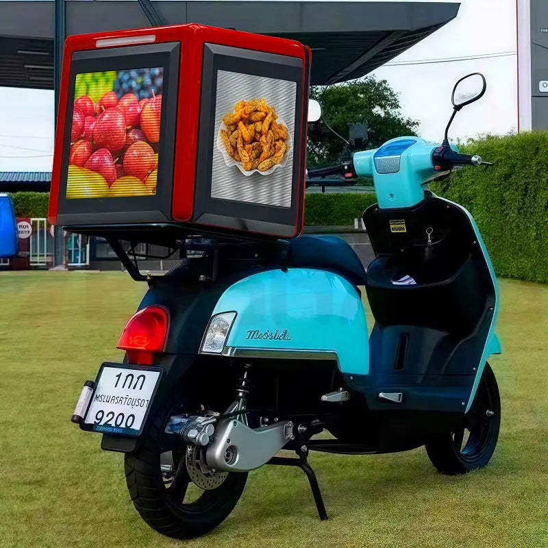 20'' Three-Sided LED Display Box for Delivery Vehicles & Motorcycles High Brightness, Low Power Consumption, Network Control