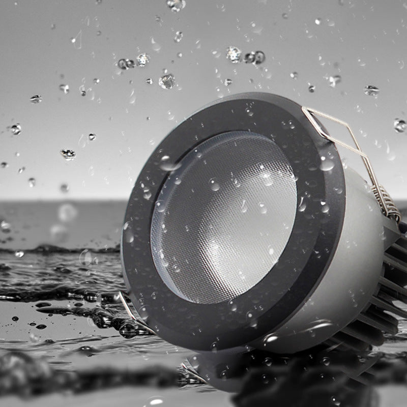FX-1 Series Waterproof LED Downlight IP65 | 7W / 12W / 15W | CRI>80 | 100–240V | Vapor-Proof Ceiling Light for Shower, Sauna & Outdoor Use | 1 / 4 / 10-Pack | Black Housing | Non-Dimmable